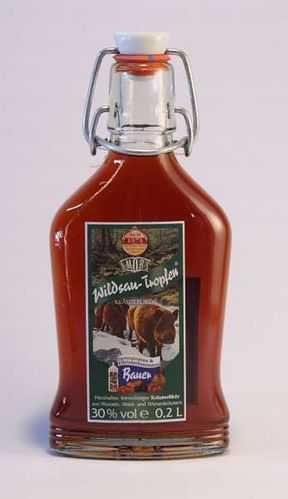 Wildsau-Tropfen Kräuterlikör Bügelflasche - 0,2 Liter